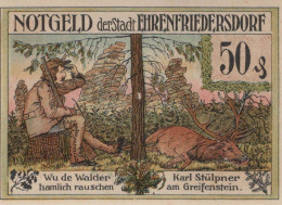 50 PFENNIG 1921 Stadt EHRENFRIEDERSDORF Saxony UNC DEUTSCHLAND Notgeld #PB042 - Lokale Ausgaben