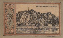 50 PFENNIG 1921 Stadt EHRENBREITSTEIN Rhine UNC DEUTSCHLAND Notgeld #PB047 - Lokale Ausgaben