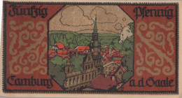 50 PFENNIG 1921 Stadt CAMBURG Thuringia UNC DEUTSCHLAND Notgeld Banknote #PA372 - [11] Local Banknote Issues