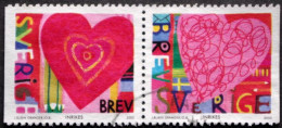 Sweden 2000 Valentins Day   MiNr. 2159-60 (O)  ( Lot  I 455 ) - Gebraucht