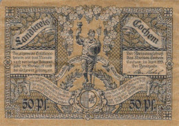 50 PFENNIG 1921 Stadt COCHEM Rhine DEUTSCHLAND Notgeld Banknote #PG455 - [11] Lokale Uitgaven