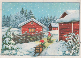 PÈRE NOËL NOËL Fêtes Voeux Vintage Carte Postale CPSM #PAK992.FR - Santa Claus