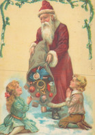 PÈRE NOËL ENFANT NOËL Fêtes Voeux Vintage Carte Postale CPSM #PAK924.FR - Santa Claus