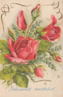 FLOWERS Vintage Postcard CPA #PKE621.GB - Flowers