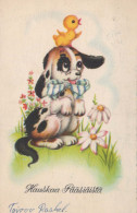 EASTER FLOWERS Vintage Postcard CPA #PKE181.GB - Easter