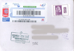 France - 2019  - Marianne - International - Used On Registered Cover To India. - Covers & Documents