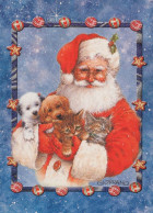 SANTA CLAUS Happy New Year Christmas Vintage Postcard CPSM #PBL043.GB - Santa Claus