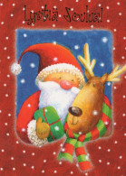 SANTA CLAUS Happy New Year Christmas Vintage Postcard CPSM #PBL369.GB - Santa Claus