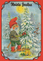 SANTA CLAUS Happy New Year Christmas Vintage Postcard CPSM #PBL435.GB - Santa Claus