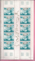 POLYNESIE FRANCAISE POSTE AERIENNE  FEUILLETS DE 10 TIMBRES Neuf  Avec Coin Date 23 3 1976 - Unused Stamps