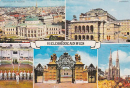 Greetings From Vienna - Multiview - Austria - Used Stamped Postcard - Austria2 - Sonstige & Ohne Zuordnung