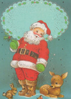 PAPÁ NOEL NAVIDAD Fiesta Vintage Tarjeta Postal CPSM #PAJ669.ES - Santa Claus