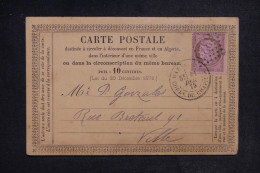 FRANCE - Carte Précurseur De Marseille Pour Marseille En 1875 - L 153062 - Vorläufer