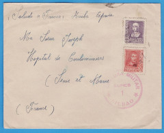 LETTRE DE 1938 - BILBAO (ESPAGNE) POUR COULOMMIERS (FRANCE) - CENSURA MILITAR LUNES 1 BILBAO - Lettres & Documents
