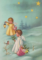 ANGE Noël Vintage Carte Postale CPSM #PBP361.FR - Anges