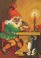 PÈRE NOËL Bonne Année Noël Vintage Carte Postale CPSM #PBL248.FR - Santa Claus