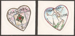 2004 - Timbres Adhésifs 38 Et 39 Coeurs De LAGERFELD NEUFS** LUXE MNH - Unused Stamps