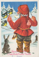 WEIHNACHTSMANN SANTA CLAUS WEIHNACHTSFERIEN Vintage Postkarte CPSM #PAK387.DE - Santa Claus