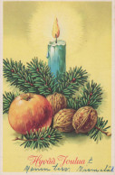 Feliz Año Navidad VELA Vintage Tarjeta Postal CPSMPF #PKD173.ES - New Year