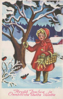 Feliz Año Navidad NIÑOS Vintage Tarjeta Postal CPSMPF #PKD608.ES - New Year
