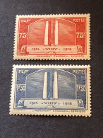 FRANCE Timbres 316 Et 317 Vimy, Neuf Sans Charnières ** - Unused Stamps
