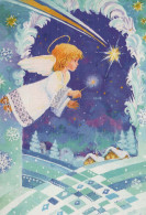 ÁNGEL Navidad Vintage Tarjeta Postal CPSM #PBP616.ES - Angels