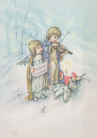 ÁNGEL Navidad Vintage Tarjeta Postal CPSM #PBP421.ES - Angels