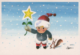 Feliz Año Navidad NIÑOS Vintage Tarjeta Postal CPSM #PBM279.ES - New Year