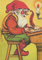 PAPÁ NOEL Feliz Año Navidad Vintage Tarjeta Postal CPSM #PBL247.ES - Santa Claus