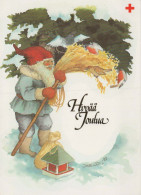 PAPÁ NOEL Feliz Año Navidad Vintage Tarjeta Postal CPSM #PBL436.ES - Santa Claus