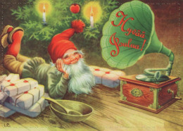 Feliz Año Navidad GNOMO Vintage Tarjeta Postal CPSM #PBA736.ES - New Year