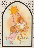 ANGELO Buon Anno Natale Vintage Cartolina CPSM #PAH328.IT - Angels