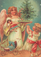 ANGELO Buon Anno Natale Vintage Cartolina CPSM #PAH396.IT - Angels