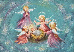 ANGELO Buon Anno Natale Vintage Cartolina CPSM #PAH764.IT - Anges