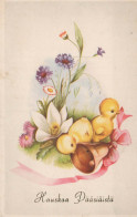 OSTERN HUHN EI Vintage Ansichtskarte Postkarte CPA #PKE119.DE - Easter