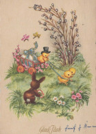 OSTERN HUHN EI Vintage Ansichtskarte Postkarte CPSM #PBO800.DE - Easter