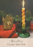 Neujahr Weihnachten KERZE Vintage Ansichtskarte Postkarte CPSM #PBN799.DE - Nouvel An