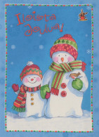 Neujahr Weihnachten SCHNEEMANN Vintage Ansichtskarte Postkarte CPSM #PAZ799.DE - New Year