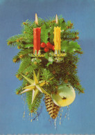 Neujahr Weihnachten KERZE Vintage Ansichtskarte Postkarte CPSM #PAZ300.DE - New Year