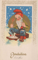 Buon Anno Natale GNOME Vintage Cartolina CPSMPF #PKD985.IT - New Year