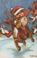 Buon Anno Natale BAMBINO Vintage Cartolina CPSMPF #PKD611.IT - New Year