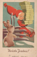 Buon Anno Natale BAMBINO Vintage Cartolina CPSMPF #PKD423.IT - New Year