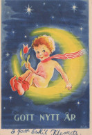 Buon Anno Natale BAMBINO Vintage Cartolina CPSMPF #PKD794.IT - Anno Nuovo