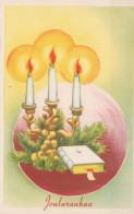 Buon Anno Natale CANDELA Vintage Cartolina CPSMPF #PKD055.IT - New Year
