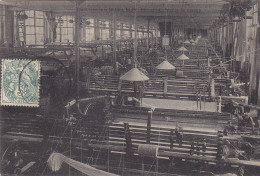 ELBEUF :RARE. ATELIER DE TISSAGE " BLIN ET BLIN " LES MACHINES A TISSER. 1907.  .B.ETAT.A SAISIR .COTE :  30.00E - Elbeuf