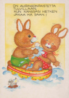 CONIGLIO Animale Vintage Cartolina CPSM #PBR100.IT - Autres & Non Classés