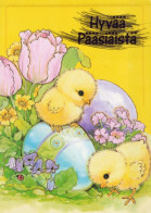 PASQUA POLLO UOVO Vintage Cartolina CPSM #PBO738.IT - Ostern