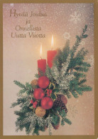 Buon Anno Natale CANDELA Vintage Cartolina CPSM #PBO044.IT - Anno Nuovo