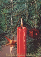 Buon Anno Natale CANDELA Vintage Cartolina CPSM #PBN861.IT - Neujahr