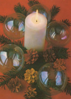 Buon Anno Natale CANDELA Vintage Cartolina CPSM #PBN679.IT - Neujahr